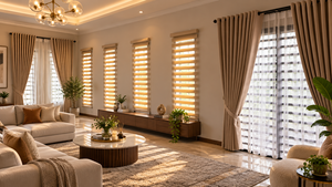 Persianas enrollables WINHOME Super Black Series, tono oscuro, día y noche, tipo cebra, para equipos de adquisiciones de hoteles, dormitorios y salas de estar, personalizadas. - Product Image 1