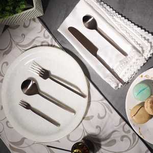 Elegant Custom Logo Rose <b>Gold</b> <b>Cutlery</b> <b>Set</b> Wedding Restaurant Event Purpose - Product Image 3