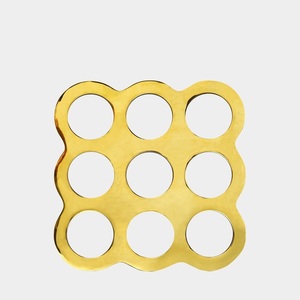 square metal coaster drink coaster <b>table</b> <b>protector</b> decorative coaster beverage holder modern home decor dining <b>table</b> accessory - Product Image 2