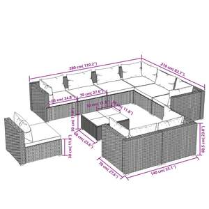 ชุดรับแขกในสวนสีดำและสีน้ำเงิน - Product Image 6
