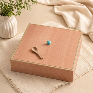 Boîte à épices en bois artisanale avec couvercle et cuillère, organisateur d'épices de cuisine à 9 compartiments, conteneur de rangement pour épices en bois - Product Image 4