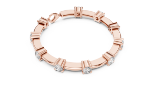 9K <b>Gold</b> Diamond Bracelet Round Cut 5.10mm 10 Stones Luxury Sparkle Elegant Wedding Party Fine Jewelry Gift Women - Product Image 3