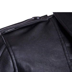 Veste en cuir pour hommes Veste durable pour hommes respirante Vente en gros de cuir synthétique pur coupe-vent avec personnalisation - Product Image 4