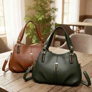 Bolso Tote Casual de Cuero Genuino Marrón para Mujer con Cierre de Cremallera, Impermeable y de Gran Capacidad para Uso Diario - Product Image 5