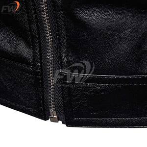 Veste en cuir véritable 100% pour homme, noire, imperméable, respirante, de haute qualité, avec revêtement, personnalisable, faible MOQ, OEM - Product Image 5
