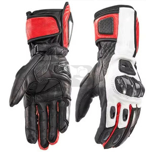 Gants de moto en cuir véritable 100% personnalisés, imperméables, à doigts entiers, prix raisonnable, couleur unie, protection - Product Image 1