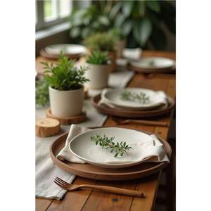 Plato de Madera de Lujo con Lámina de Latón Antiguo, 13 Pulgadas, Estilo Bohemio con Mandala Tallado, para Eventos Exclusivos y Restaurantes - Product Image 5