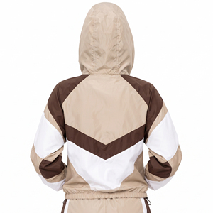 Chaqueta Cortavientos con Capucha para Mujer, Logotipo Bordado Personalizado OEM, 100% Nailon, Chaqueta Impermeable con Cremallera para Senderismo - Product Image 2