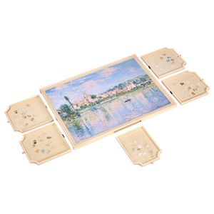 Tablero Giratorio Portátil para Rompecabezas de 1000 Piezas con 5 Cajones y Cubierta, Mesa de Madera de 29x21, Accesorios para Rompecabezas para Adultos - Product Image 5
