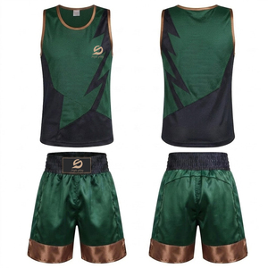 Uniforme de Boxeo Personalizado al por Mayor con Impresión de Logotipo, Material 100% Poliéster, Uniforme Personalizado para Clubes y Equipos de Boxeo - Product Image 1
