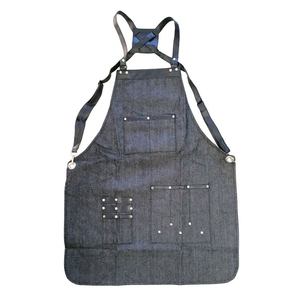 Tablier de travail unisexe en cuir véritable, plusieurs poches, bretelles réglables, résistant à l'abrasion, respirant, séchage rapide, professionnel - Product Image 1