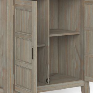 Burlington Distressed Grey <b>Low</b> <b>Storage</b> Cabinet for Living Room - Product Image 5