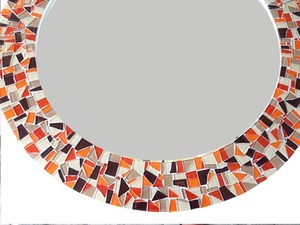 Marco de Espejo con Mosaico de Madreperla y Madera, Disponible en Todos los Tamaños, Decoración de Pared, Espejo de Pared con Incrustaciones de Madreperla - Product Image 2