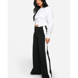 Pantalon de sport en gros en stock pour hommes, coupe droite, en coton et polyester, avec logo imprimé et brodé, style streetwear - Product Image 4