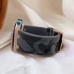 Top Brand Customized Iced Out D VVS Moissanite Diamond Handmade Mechanical Rubber Band Branded <b>Quartz</b> <b>Watch</b> for <b>Men</b> - Product Image 4