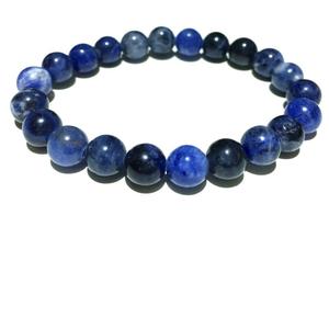 Chakralume Natural Blue Sodalite <b>Beaded</b> <b>Bracelet</b> for Healing Reiki Energy Jewelry Unisex Gift 8mm - Product Image 5