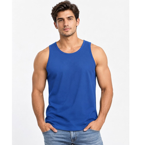 Mens Gym Tank Top 180 GSM Cotton <b>Sleeveless</b> <b>T</b> <b>Shirt</b> Custom Logo Workout Running Fitness Sportswear Wholesale Manufacturer - Product Image 2