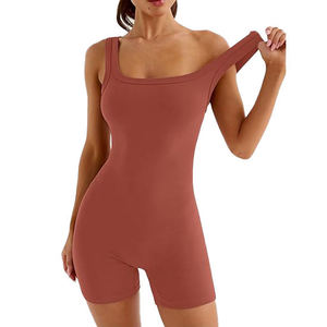 Yoga Set Women Unitard Catsuit Romper Jumpsuit Style Two <b>In</b> <b>One</b> Matching Coordinated Nylon Spandex Seamless Jumpsuits Breathable - Product Image 2