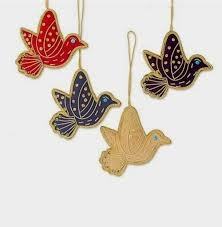 Ornement suspendu en forme d'oiseau Zari – Décoration artisanale pour l'Aïd Moubarak, décoration de la maison pour le Ramadan, cadeau festif islamique pour la famille - Product Image 1