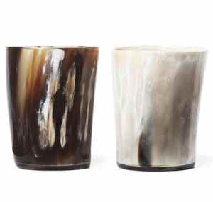 Vasos de Cuerno de Búfalo Negro Natural de Diseño Lujoso, Vasos Cortos de Cuerno Vikingo de la Mejor Calidad, AL MALIK CRAFT - Product Image 5