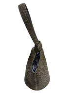 Sac fourre-tout décontracté pour femme, grande taille, en cuir véritable, vert olive, tressé, avec logo personnalisé, fermeture ouverte, fermeture éclair, polyester