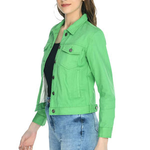 ราคาขายส่ง เสื้อแจ็คเก็ตยีนส์ผู้หญิง สวมใส่สบายๆ สำหรับกิจกรรมกลางแจ้ง เสื้อโค้ทยีนส์ติดกระดุมสำหรับสุภาพสตรี ระบายอากาศได้ดี แห้งเร็ว - Product Image 3