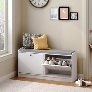 <b>Entryway</b> Shoe Storage <b>Bench</b> with Shoe Cabinet Shoe Rack <b>Bench</b> and Shoe Organizer for Home or Office - Product Image 1