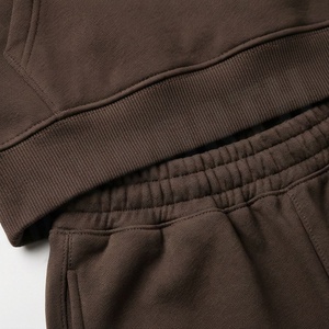 Sweat-shirt à capuche marron pour homme, imprimé géométrique, poche avant, décontracté, manches longues, pour l'automne, 100 % coton, poids moyen, coupe classique - Product Image 5