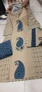 Premium 100% Cotton Sanganeri Print Three Piece Suit for Women with <b>Dupatta</b> Ethnic Wear Wholesale - Product Image 5
