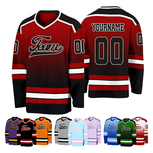 Derniers articles : Maillot de hockey sur glace unisexe personnalisé, respirant, col en V, manches longues, vêtements de sport d'équipe, personnalisable ODM OEM - Product Image 3