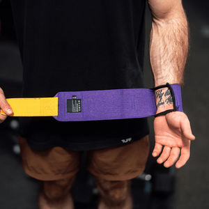 Crossfit Wrist <b>Wrap</b> Fitness Custom 18-Inch Heavy Duty Elastic Weightlifting Wrist Support <b>Gym</b> Powerlifting Wrist Protection <b>Wrap</b> - Product Image 4