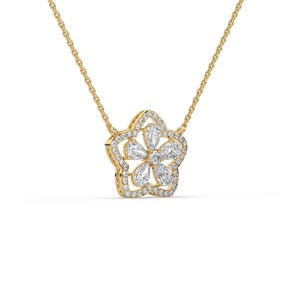 1.30 CARAT Lab Grown Diamond Women's Engagement <b>Pendant</b> Oval Brilliant Cut 14KT <b>Solid</b> <b>Gold</b> Lightweight Daily Wear Jewelry - Product Image 3