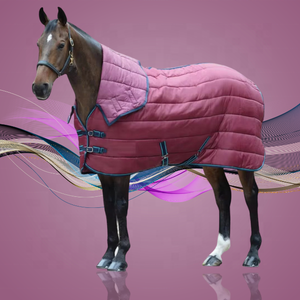 210D inverno cavalo estável tapete impermeável forro de nylon com canal padrão médio colcha algodão velo lona Shell para cavalos - Product Image 1