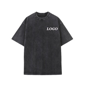 T-shirt Sport Homme Manches Courtes Style Vintage Oversize 280 g/m² Effet Vieilli Décoration Urbaine Uni 2026 Été - Product Image 1
