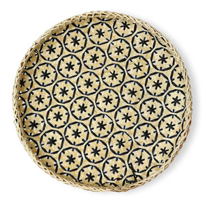 Bandejas de bambú decorativas y cestas planas de almacenamiento, precio de fabricante, bandejas de fibra natural coloridas tejidas a mano - Product Image 4