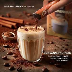 Delicia Instantánea, Mezcla de Café con Sabor a Canela 3 en 1, Delicia Canela, 10 Sobres, 160g/Caja, Café Instantáneo Vietnamita REXSUN - Product Image 3