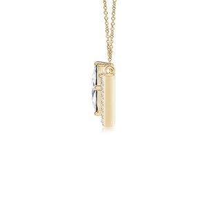 จี้เพชรทรงปรินเซสคัทสำหรับผู้หญิง ทอง 10K 14K 18K เงิน 925 935 ประดับเพชร พร้อมใบรับรอง IGI เครื่องประดับแต่งงานสุดหรู - Product Image 4