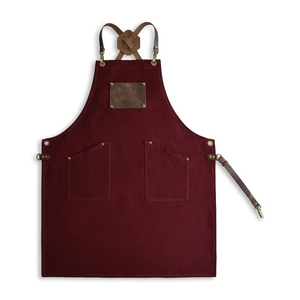 Professional <b>Bar</b> Worker Uniform Canvas Apron Genuine Leather Straps Lightweight Work Vest Adjustable <b>Utility</b> Pockets - Product Image 3