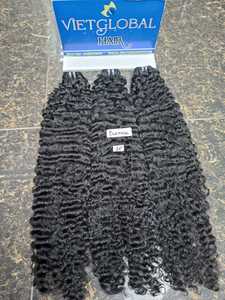 Paquete de cabello rizado Remy birmano Extensiones de cabello humano crudo con grado de calidad - Product Image 5