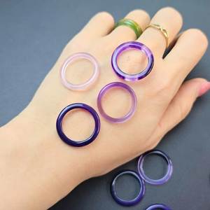 Bagues en résine faites à la main, bijoux fantaisie colorés, bagues ajustables pour femmes et filles - Product Image 6