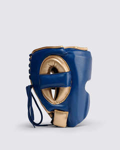 Professional Boxing Training Open <b>Face</b> Top Selling Customized Genuine Leather Fly Head Guard <b>Face</b> Protection Head Gear Unisex - Product Image 2