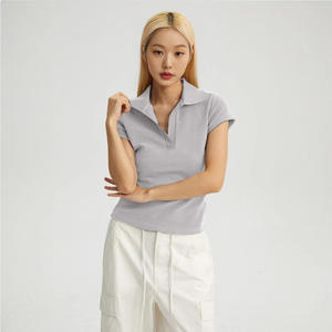 Polo de Jersey Elástico Ligero de Calidad Superior con Servicio OEM para Mujer - Product Image 2