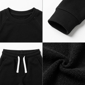 ชุดวอร์มเด็กเล็กพร้อมปักโลโก้ เสื้อสเวตเชิ้ตและกางเกงขายาวผ้าฝ้ายฟลีซ ชุด 2 ชิ้น ขายส่งเสื้อผ้าเด็ก - Product Image 5