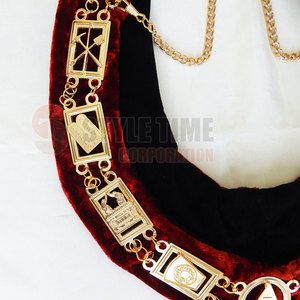 Collar Masónico de Estilo Tradicional con Soporte para Colgante, Collar Masónico con Acabado Premium - Product Image 6