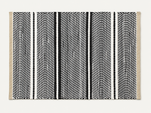Modern Cotton Jute Backed Pet Friendly <b>Washable</b> Woven Flat Pile Abstract Rectangle Area <b>Rug</b> for Home Hotel Office Entryway - Product Image 4
