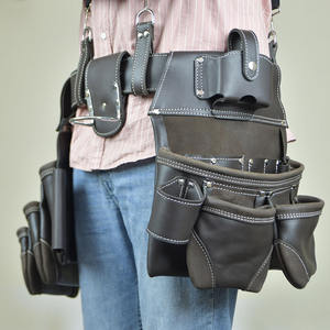 Ceinture porte-outils en cuir pleine fleur 100 % pour charpentier, idéale pour usage professionnel, en vente à prix abordable - Product Image 3