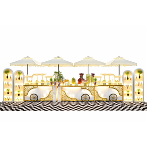 <b>White</b> <b>acrylic</b> catering display counter - Product Image 5