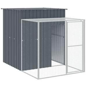 Jaula Grande para Pollos de Acero Galvanizado Antracita, Refugio Duradero para Animales - Product Image 6