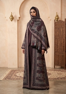 Foulard imprimé musulman, châle, hijab, longue abaya, cape à franges, tenue traditionnelle modeste - Product Image 1