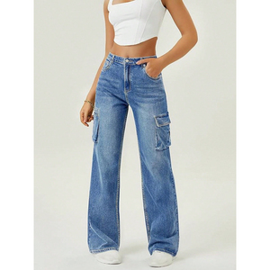 BEST ROCK INTERNATIONAL Jeans de Moda Europeos y Americanos, Estilo Desgastado, Corte Ajustado, Estilo Urbano, Cómodos y Elásticos, 100% Algodón - Product Image 1